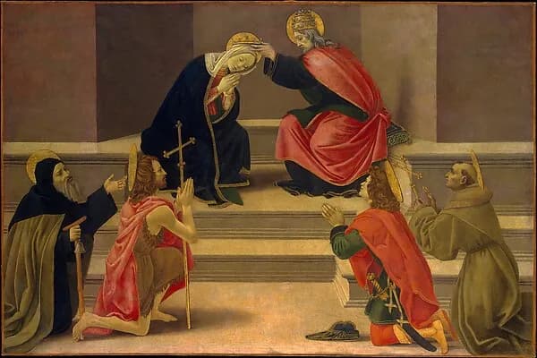 The Coronation of the Virgin by Botticelli depicting Matthew 3