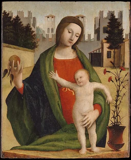 Madonna and Child by Bramantino (Bartolomeo Suardi) depicting Luke 2