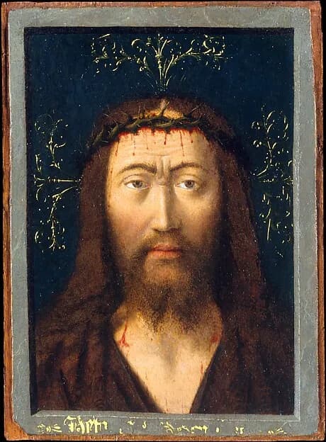 Head of Christ (Ecce Homo) by Petrus Christus depicting John 19