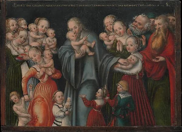 Christ Blessing the Children by Lucas Cranach the Younger and Workshop depicting John 1
