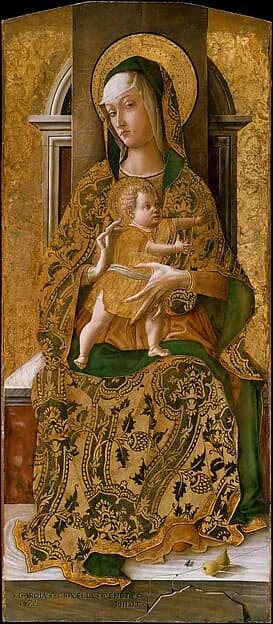 Madonna and Child Enthroned by Carlo Crivelli depicting Luke 2