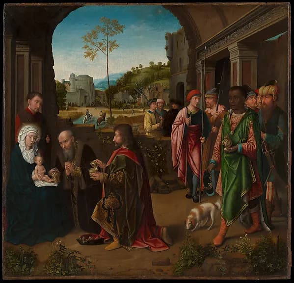 The Adoration of the Magi by Gerard David depicting Matthew 2