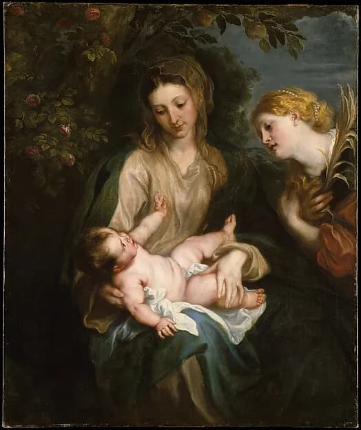 Virgin and Child with Saint Catherine of Alexandria by Anthony van Dyck depicting Romans 8