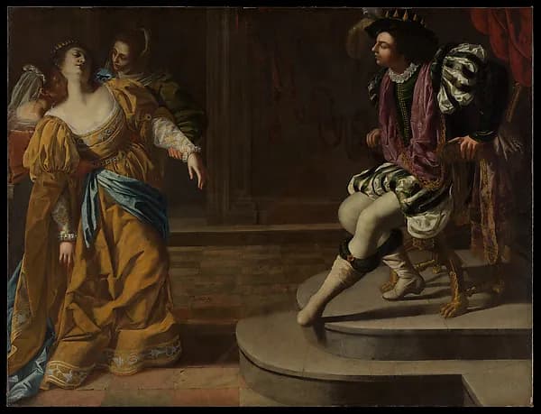 Esther before Ahasuerus by Artemisia Gentileschi depicting Esther 5