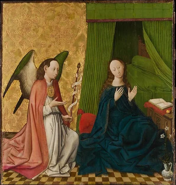 The Annunciation by South Netherlandish Painter depicting Luke 1