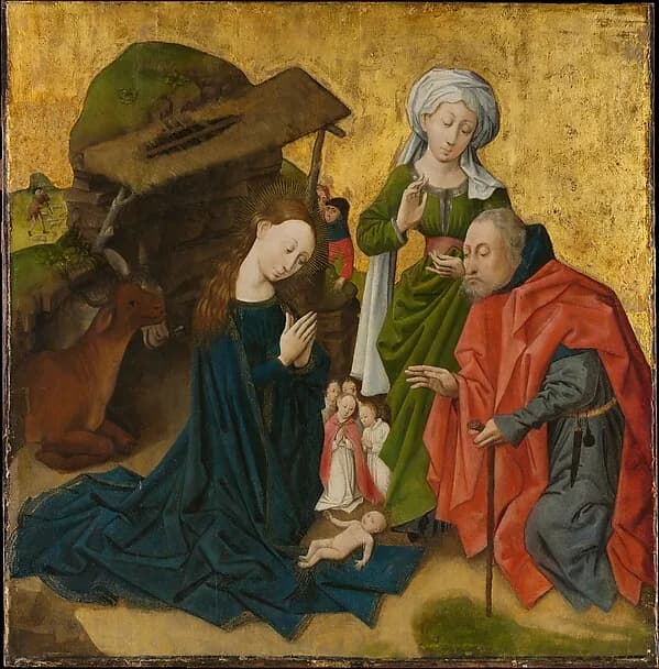 The Nativity by South Netherlandish Painter depicting Luke 2