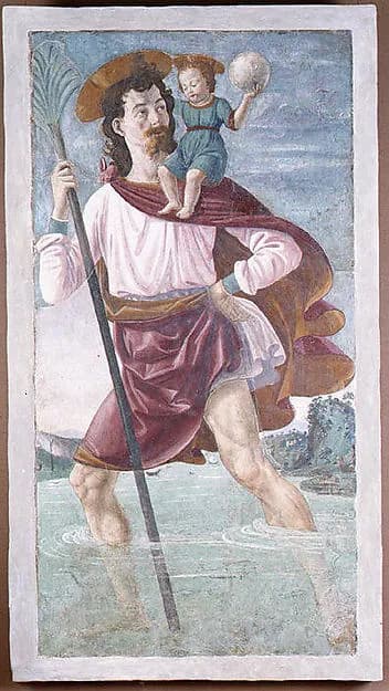 Saint Christopher and the Infant Christ by Domenico Ghirlandaio depicting John 1