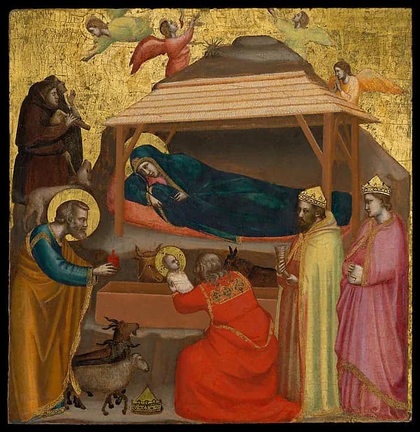 The Adoration of the Magi by Giotto di Bondone depicting Matthew 2