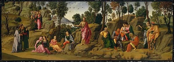 Saint John the Baptist Bearing Witness by Francesco Granacci depicting Matthew 3