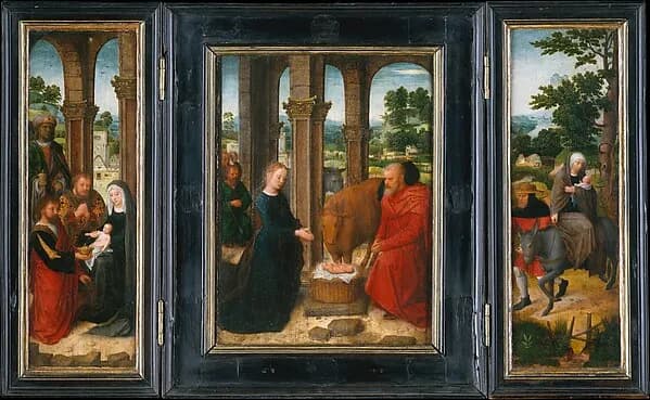 The Life of the Virgin by Adriaen Isenbrant depicting Luke 1