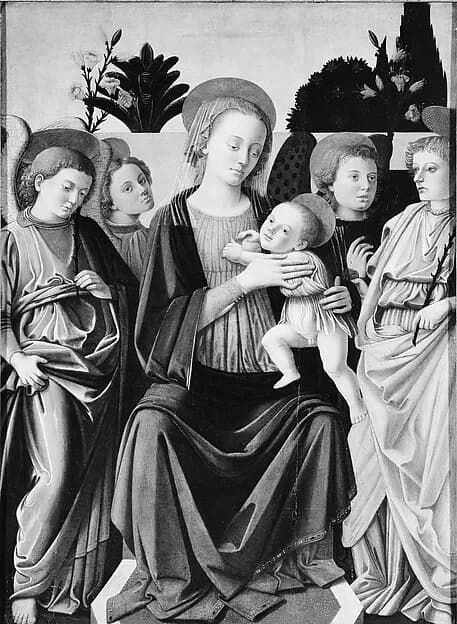 Madonna and Child with Angels by Italian (Florentine) Painter depicting Luke 2