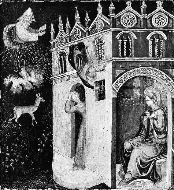 The Annunciation by Italian (Marchigian?) Painter depicting Luke 1