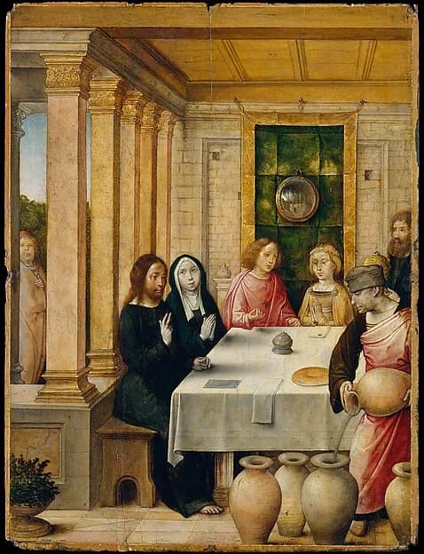The Marriage Feast at Cana by Juan de Flandes depicting John 1