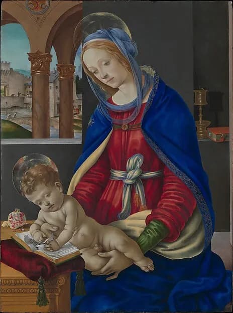 Madonna and Child by Filippino Lippi depicting Luke 2