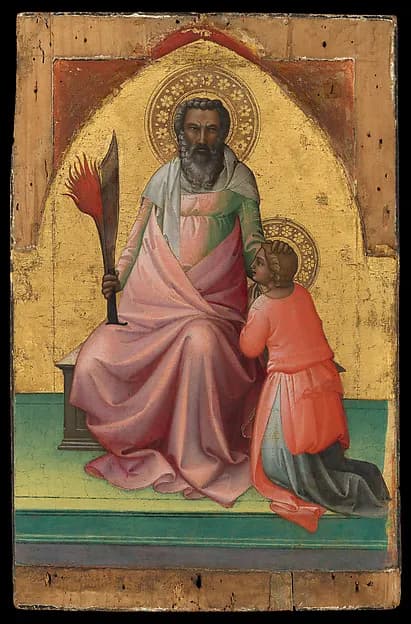 Abraham by Lorenzo Monaco (Piero di Giovanni) depicting Genesis 18