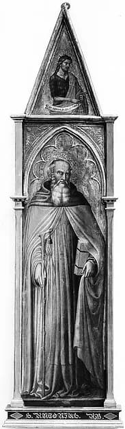 Saint Anthony Abbot (with Saint John the Baptist) by Martino di Bartolommeo di Biagio depicting Matthew 3