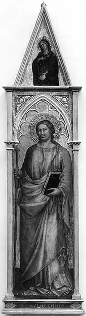 Saint James the Greater (with the Virgin of the Annunciation) by Martino di Bartolommeo di Biagio depicting Luke 1