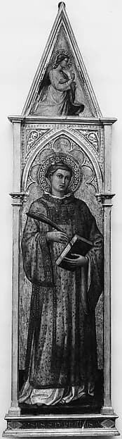 Saint Stephen (with the Angel of the Annunciation) by Martino di Bartolommeo di Biagio depicting Luke 1