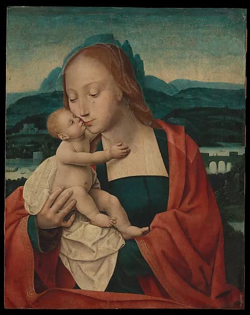 Virgin and Child by Master of the Mansi Magdalen depicting Luke 2