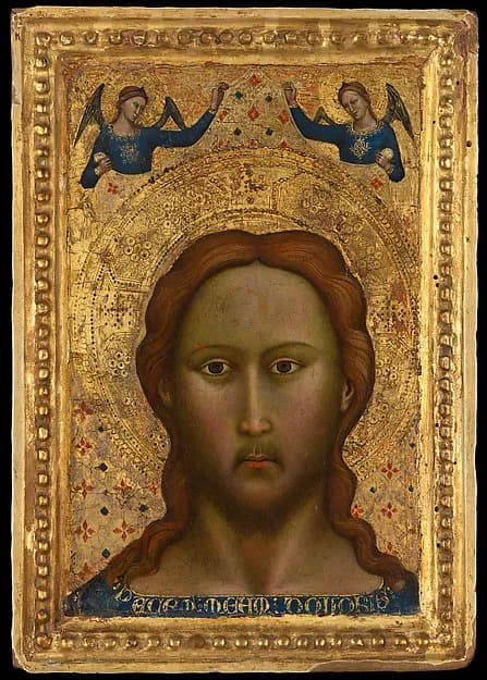 Head of Christ by Master of the Orcagnesque Misericordia depicting John 1