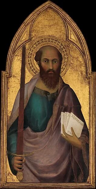 Saint Paul by Lippo Memmi (Filippo di Memmo) depicting Acts 9