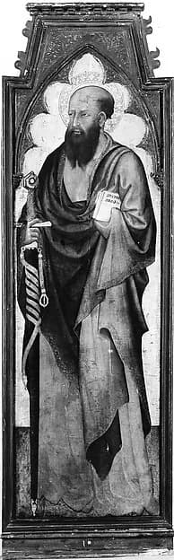 Saint Paul by Niccolò di Buonaccorso depicting Acts 9