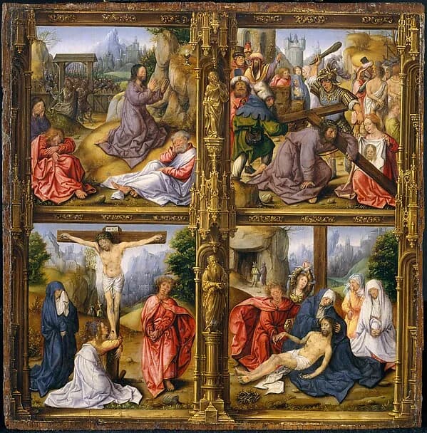 Four Scenes from the Passion by Bernard van Orley depicting Matthew 26