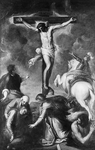 The Crucifixion by Jacopo Palma the Younger depicting Matthew 27