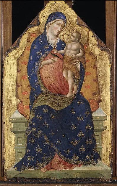 Madonna and Child Enthroned by Paolo Veneziano depicting Luke 2