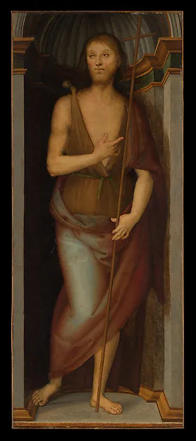 Saint John the Baptist; Saint Lucy by Perugino (Pietro di Cristoforo Vannucci) depicting Matthew 3