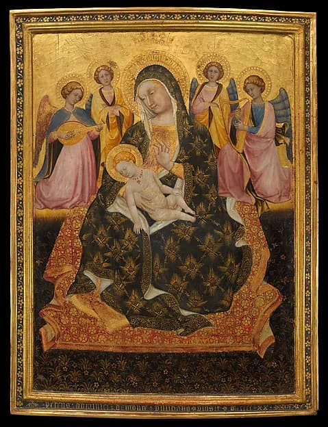 Madonna and Child with Angels by Pietro di Domenico da Montepulciano depicting Luke 2