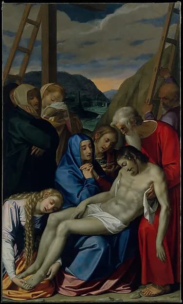 The Lamentation by Scipione Pulzone (Il Gaetano) depicting Mark 15