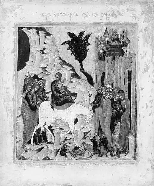 Christ's Entry into Jerusalem by Russian Painter depicting Matthew 21