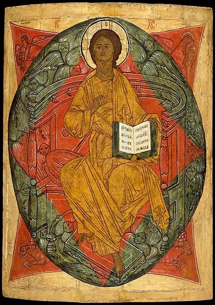 Christ in Glory by Russian (Novgorod?) Painter depicting John 1