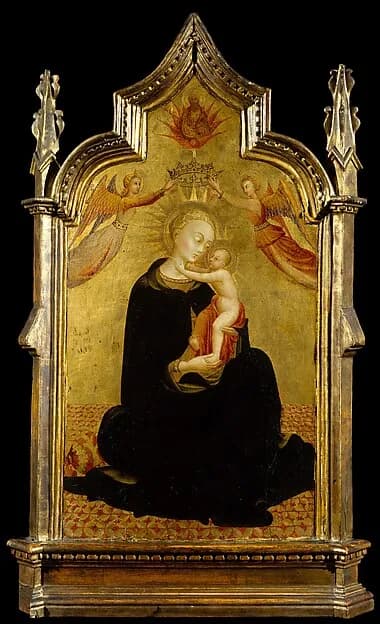 Madonna and Child with Angels by Sassetta (Stefano di Giovanni) depicting Luke 2