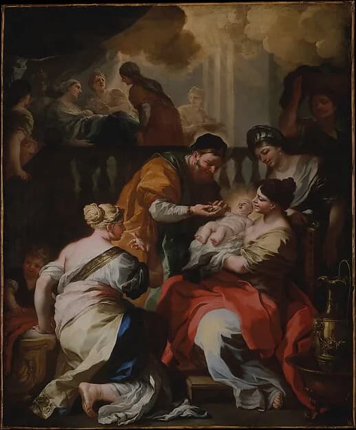 The Birth of the Virgin by Francesco Solimena depicting Luke 1