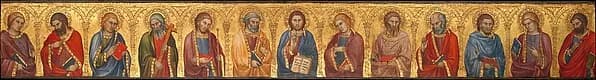 Christ and the Twelve Apostles by Taddeo di Bartolo depicting John 1