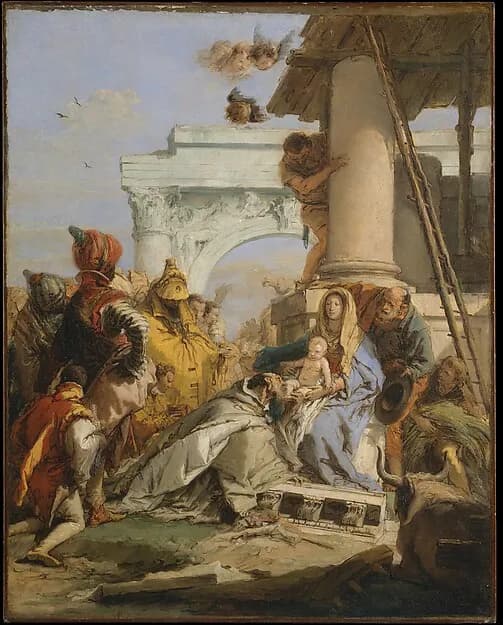 The Adoration of the Magi by Giovanni Battista Tiepolo depicting Matthew 2