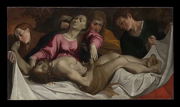 The Lamentation by Ludovico Carracci depicting Mark 15