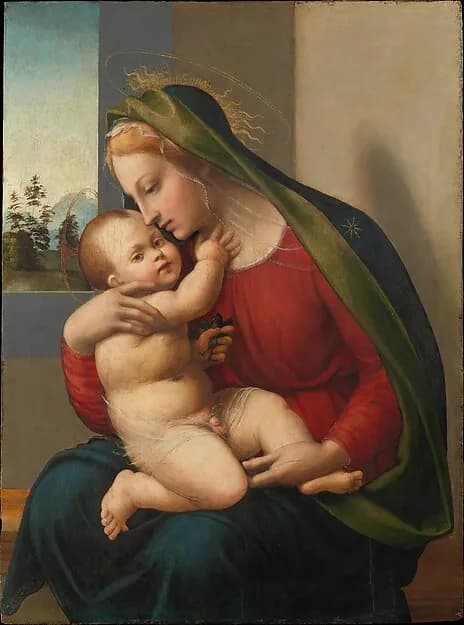 Madonna and Child by Francesco Granacci depicting Luke 2