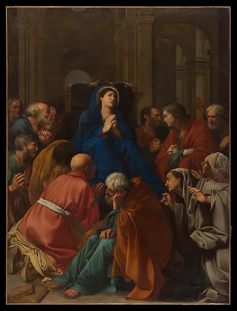 The Dormition of the Virgin by Carlo Saraceni depicting Luke 1