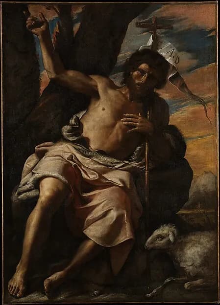 Saint John the Baptist Preaching by Mattia Preti (Il Cavalier Calabrese) depicting Matthew 3