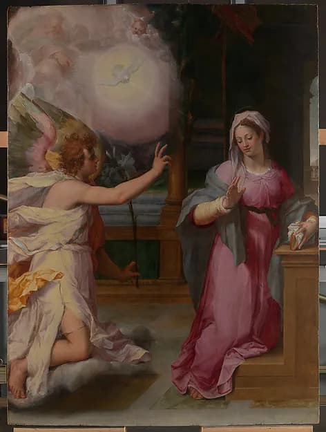 The Annunciation by Peter Candid (Pieter de Witte, Pietro Candido) depicting Luke 1