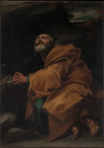 The Tears of Saint Peter by Jusepe de Ribera (called Lo Spagnoletto) depicting Matthew 4