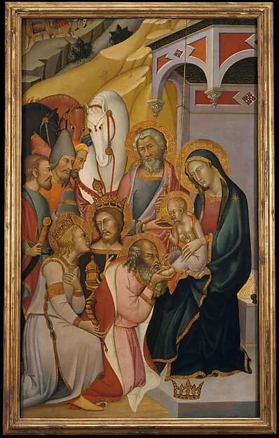 The Adoration of the Magi by Bartolo di Fredi depicting Matthew 2
