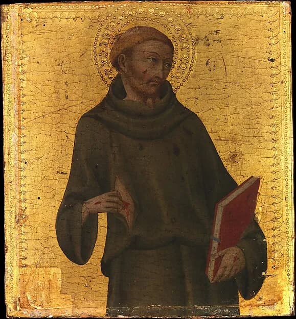 Saint Francis by Sano di Pietro (Ansano di Pietro di Mencio) depicting Matthew 5
