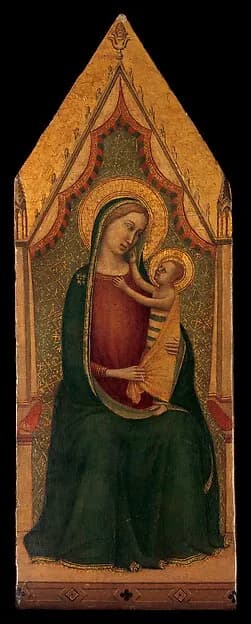 Madonna and Child Enthroned by Bernardo Daddi depicting Luke 2