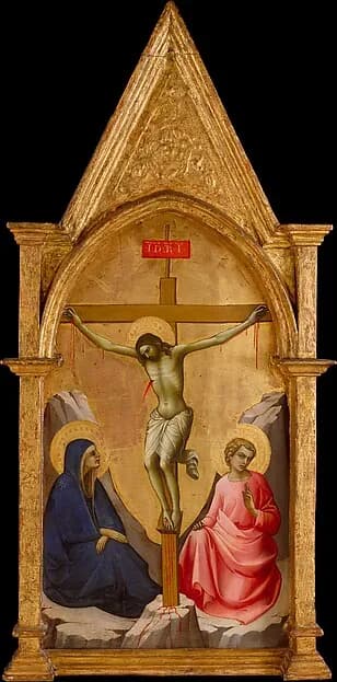 The Crucified Christ between the Virgin and Saint John the Evangelist by Lorenzo Monaco (Piero di Giovanni) depicting Matthew 27