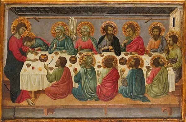 The Last Supper by Ugolino da Siena depicting Matthew 26