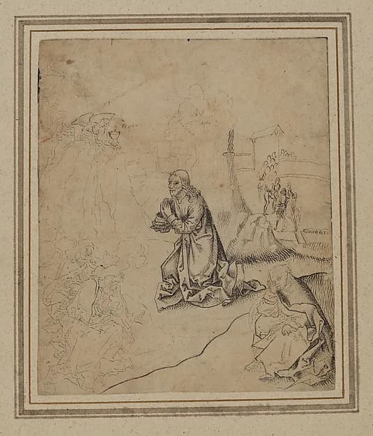 Agony in the Garden by German depicting Matthew 26